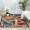 Homeroots 4 x 6 ft. Multi Color Leaves Indoor & Outdoor Area Rug 384941 - alternate 2